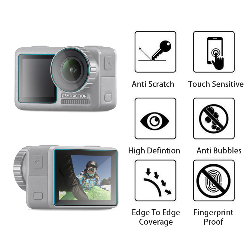 Комплект защитных стекол MSCAM для DJI Action 3, Action 4