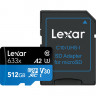 Карта памяти Lexar microSDXC 512GB High-Performance 633x UHS-I + SD-Адаптер (LSDMI512BBNL633A)