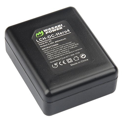 Аккумуляторы Wasabi Power 2 шт для GoPro HERO4 (с зарядкой)