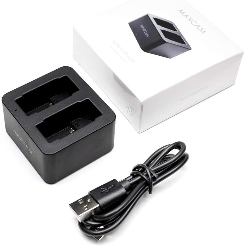 Двойное зарядное устройство MAXCAM Dual Battery Charger для Hero 12, Hero 11, Hero 10, Hero 9