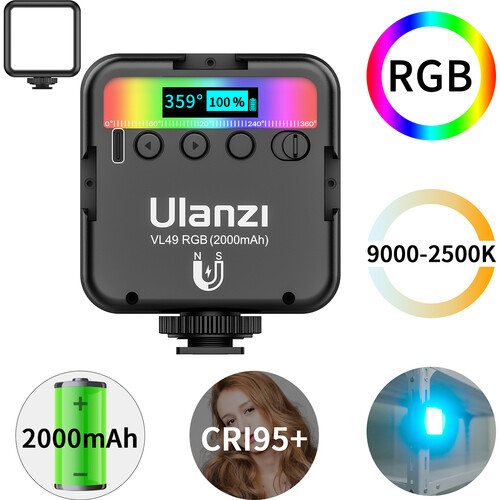 Накамерное LED-освещение Ulanzi VL49 RGB