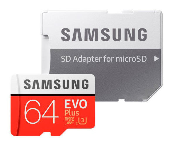 Samsung microSDXC 64GB EVO Plus UHS-I Class 10 + SD-Адаптер (MB-MC64GA/RU)