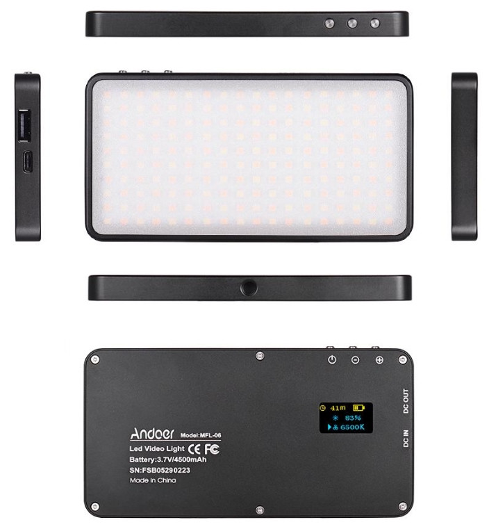 Компактный LED свет Ulanzi Manbily MFL-06 со встроенным аккумулятором (1529)