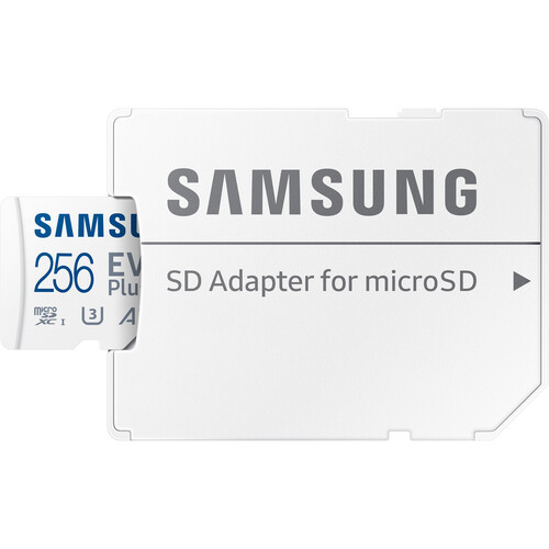 Карта памяти Samsung 256GB microSDXC Class 10 UHS-I U3 V30 A2 EVO Plus + SD Adapter (MB-MC256KA/RU)