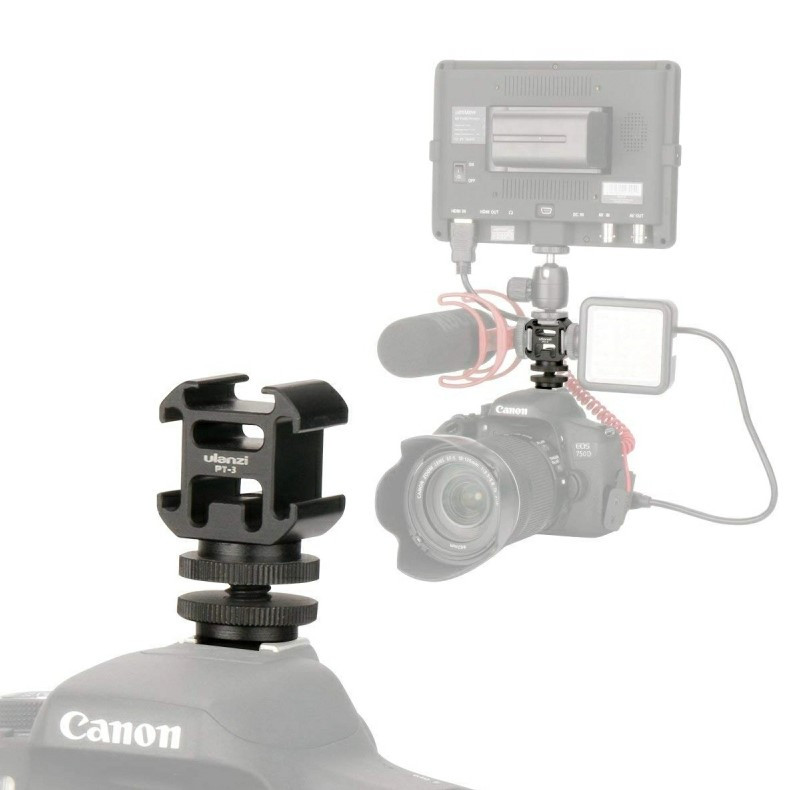 Крепление-адаптер Ulanzi с тремя разъёмами холодный башмак (PT-3S)