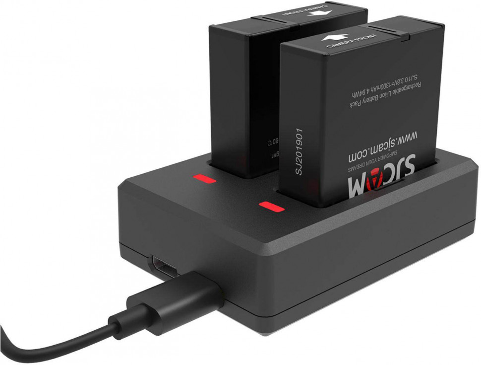 Набор зарядное и аккумулятор SJCAM Battery with Dual-slot Charger for SJCAM SJ10