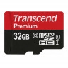 Transcend MicroSDHC 32GB Class 10 UHS-I + SD адаптер