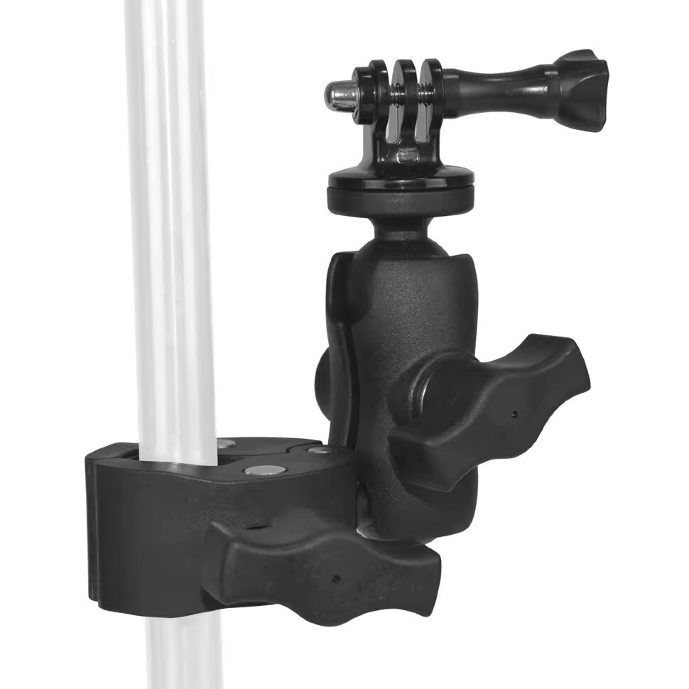 Шарнирное крепление-щипцы на трубу MSCAM Motorcycle Clip Bracket S для екшн-камер GOPRO, SJCAM, DJI, INSTA360