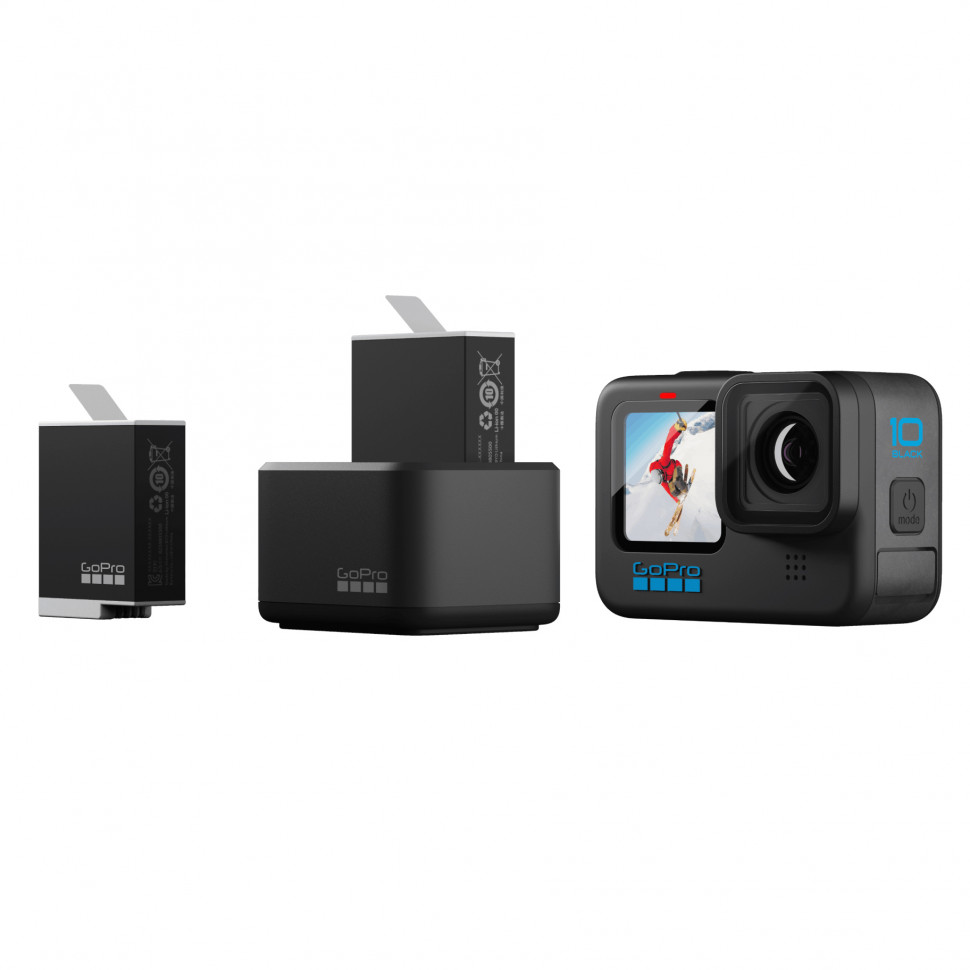 Двойное зарядное устройство GoPro Dual Battery Charger + Аккумулятор Enduro 2 шт для Hero 12, Hero 11, Hero 10, Hero 9 (ADDBD-211)