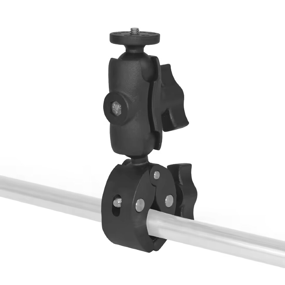 Шарнирное крепление-щипцы на трубу MSCAM Motorcycle Clip Bracket L для екшн-камер GOPRO, SJCAM, DJI, INSTA360