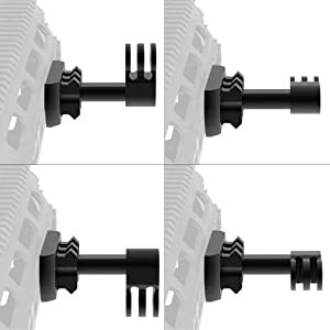 Крепление 2в1 на цевье M-Lok и планку Пикатинни (боковой) для GoPro / DJI / SJCAM