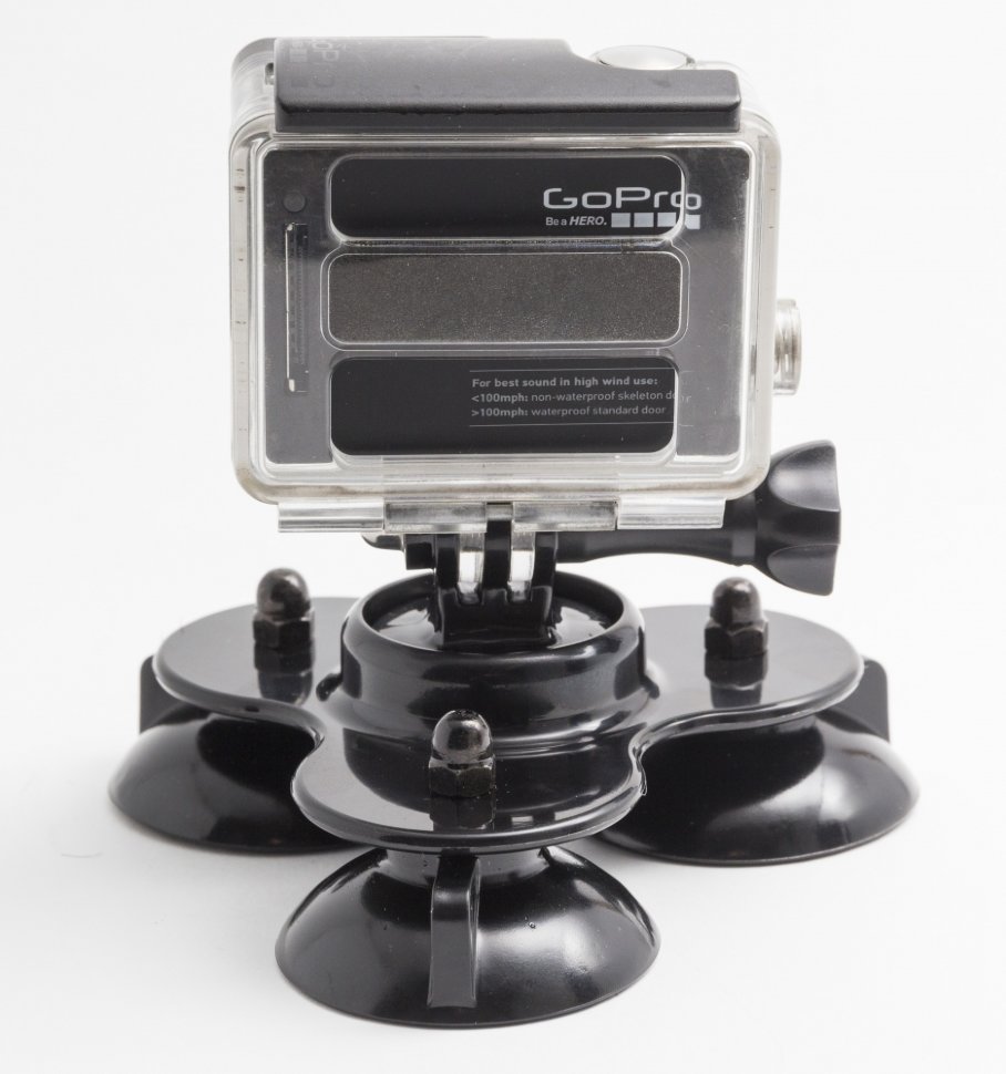 Тройная присоска компактная MSCAM Triple Suction Cup Mount для экшн камер GoPro, SJCAM, DJI