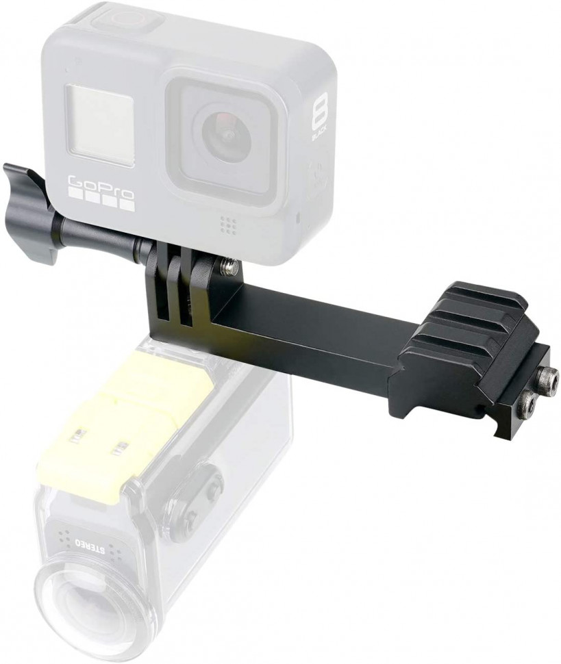 Крепление-зажим на планку Пикатинни (паралельний) / M-lock / Picatinny / Weaver Adapter для GoPro / SONY