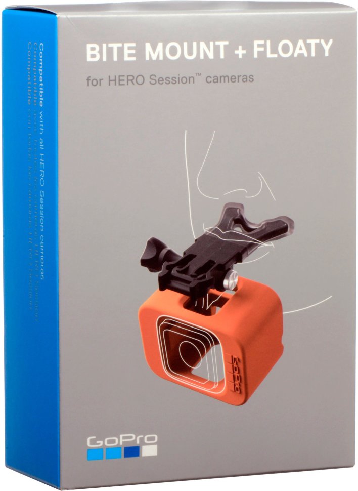 Крепление для челюсти GoPro Bite Mount+Floaty for Hero Session (ASLSM-001)